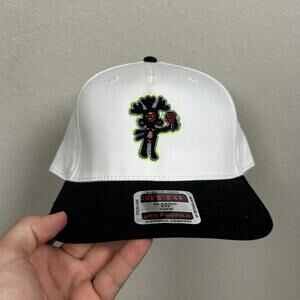 Vintage Lollapalooza Lolla Lady Snapback Hat White Embroidered Festival Cap Otto